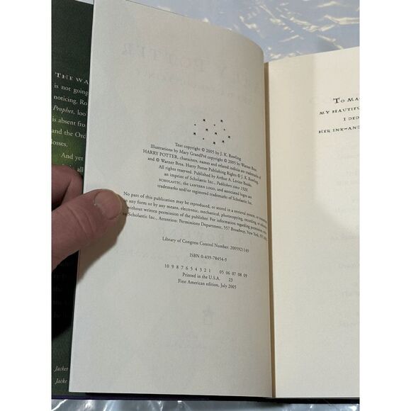 Harry Potter and the Half-Blood Prince True 1st 1st Edition 1st Printing w/ERROR - Picture 7 of 8